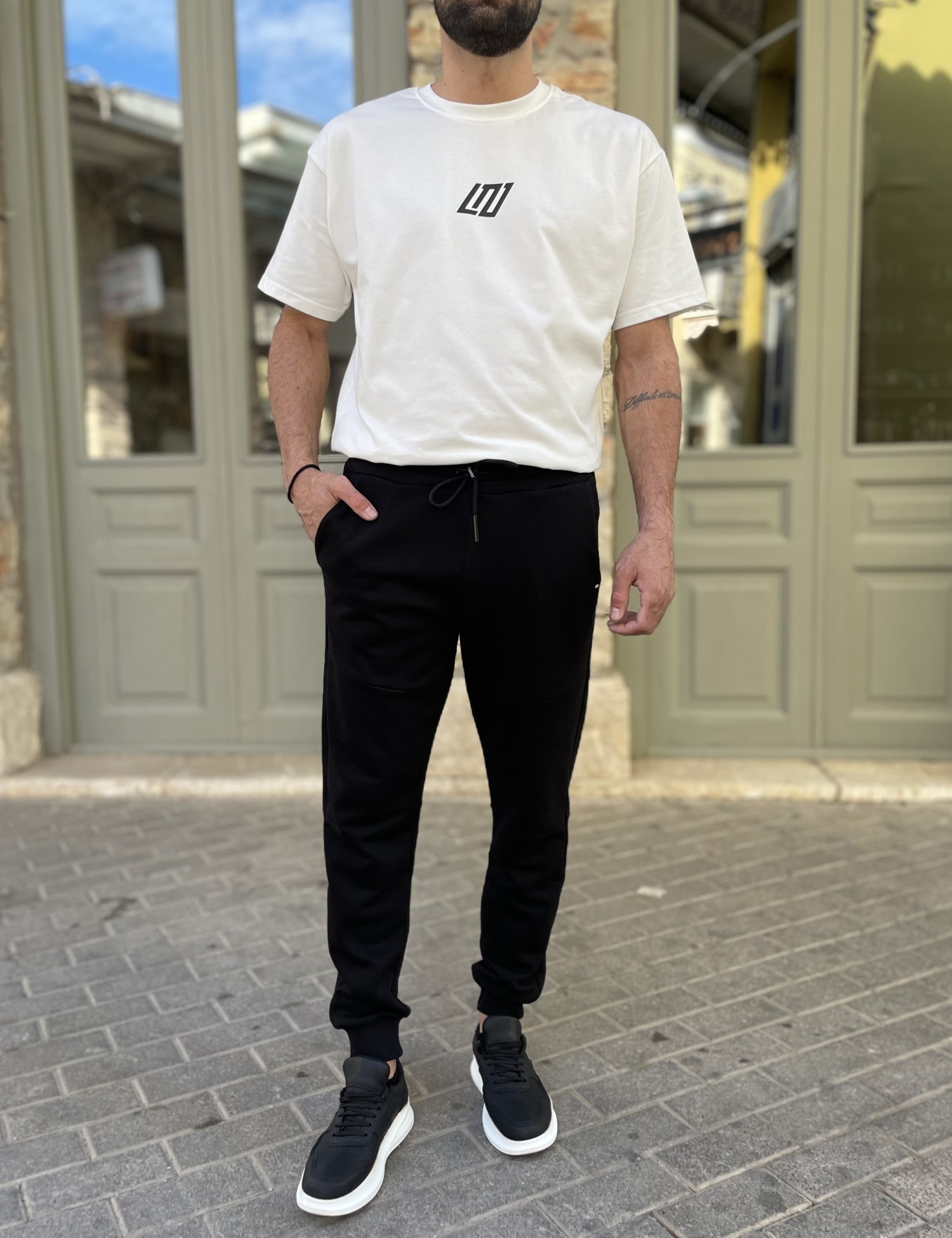 Dynamo ανδρική μαύρη φόρμα με λάστιχο AS413 φωτογραφία